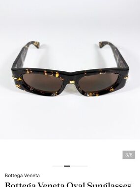 Tortoiseshell Oval Sunglasses - Brown Lenses